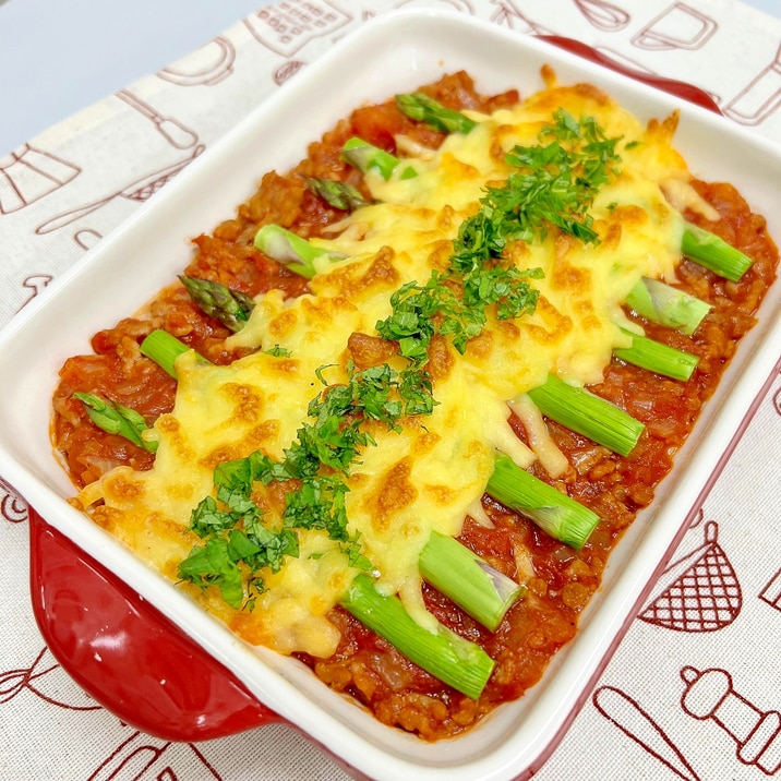 餃子の皮でおつまみ!アスパラの★ラザニア
